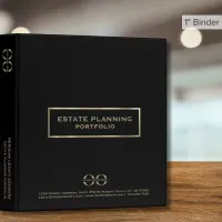 Estate Planning Portfolio Black Gold with Logo 3 Ring Binder