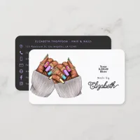 Vibrant African American Nail Salon Business Card