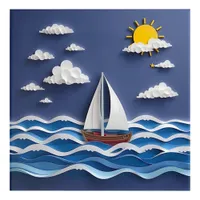 Sailboat and Sunshine | Paper Quilling  Acrylic Print