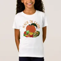 Peach on Earth Funny Christmas Pun T-Shirt