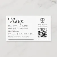 Classic Budget QR Code Menu Options Law Event RSVP