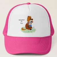 Funny and cute pony with baby - Babysitter  Trucker Hat