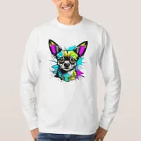 Chihuahua Cyberpunk style Art Dog Lover T-Shirt