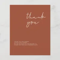 Budget Terracotta Baby Shower Thank You Card