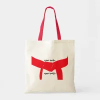 Martial Arts Red Belt Tote Bag