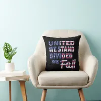 United We Stand Typography Throw Pillow