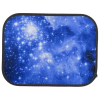 Ultramarine Blue Colored Stars Car Mat