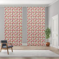 Red Cherries Graphic All Over Pattern 50x108 Inch Blackout Curtains