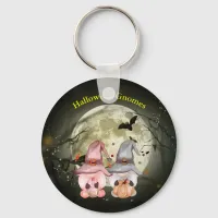 Halloween Gnome Couple Full Moon Keychain