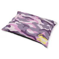 Girly Camouflage Pinks Monogram in Yellow |