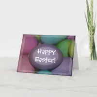 Colored Eggs Happy Easter Holiday Card