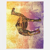 Abstract Collage Ozzy the Camel ID102 Fleece Blanket