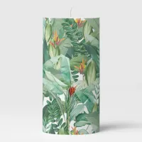 Tropical Botanical Pillar Candle