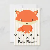 Cute Woodlands Fox Baby Shower Invitation