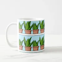 Shelves of Aloe Vera Plants Ai Art Coffee Mug