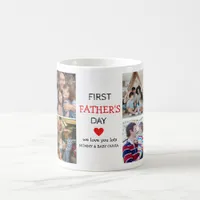 Simple First Father's Day Picture Collage | Daddy  Coffee Mug