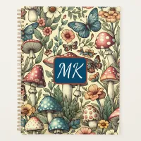 Vintage Mushrooms, Butterflies and Flowers Planner