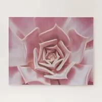 Dusty Rose Pink Succulent Plant Jigsaw Puzzle