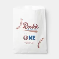 Rookie of the Year Baseball 1st Birthday Party Favor Bag