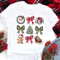 Coquette Vintage Christmas Bows Wreaths and Gifts  Tri-Blend Shirt