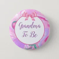 Grandma To Be Baby Shower Pink & Purple  Button