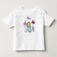 Pretty Princess and Unicorn Personalized Shirt