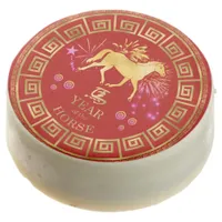 Chinese Zodiac Horse Red/Gold ID542 Chocolate Covered Oreo