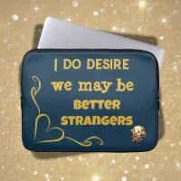 Gold on Blue - I do desire ... | Laptop Sleeve