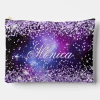 Purple Glitter Celestial Photo Accessory Pouch