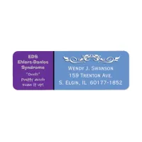 EDS Ehlers-Danlos Syndrome Mailing Address Label