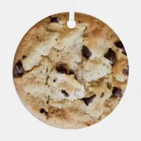 Chocolate Chip Cookie Romantic Christmas Metal Ornament