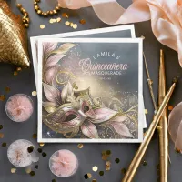 Masquerade Quinceanera Rose Gold ID1031 Paper Dinner Napkins