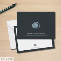 Modern Tech Logo Note Card