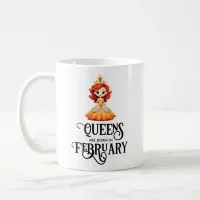 Queens are born in Month Cute Cartoon Coffee Coffee Mug