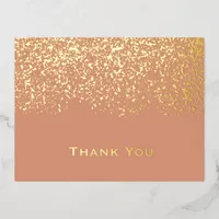 Silver Foil Wedding Thank You  Foil Holiday Postcard