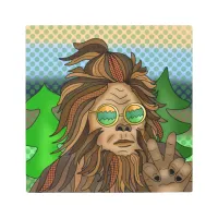 Sasquatch Peace Sign | Retro Bigfoot 