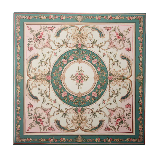 Persian Carpet Floral  Ceramic Tile
