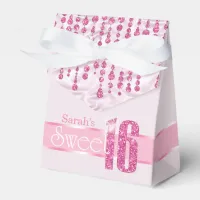 Satin Jewel Sweet Sixteen Pink ID260 Favor Boxes