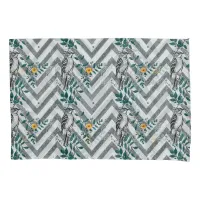 Zigzag Bird % Flower Pattern Pillow Case