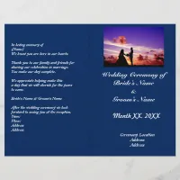 Bride and Groom in Sunset Fold Program Flyer