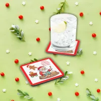 Santa Saving Christmas One Batch at a Time | Beverage Coaster