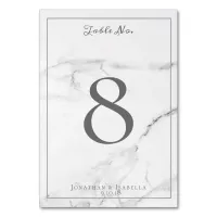 Elegant Marble and Wreath Wedding Table Numbers