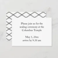 White Diamonds Temple Sealing Invitation