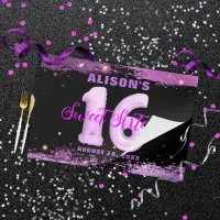 Magenta Modern Sweet Sixteen Birthday Placemat