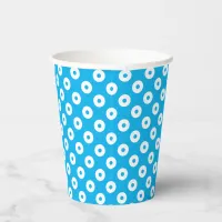 Fun Blue with Blue and White Polka-Dots Paper Cups