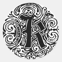 Monarchia "K" Classic Round Sticker