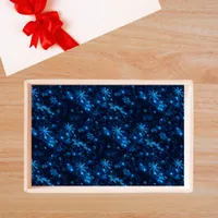 Deep Blue & Bright Snowflakes Tissue Paper