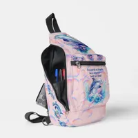 Monogram In a World of Sharks, Be a Dolphin Pink Sling Bag