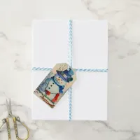 Watercolor Snowman Gift Tag