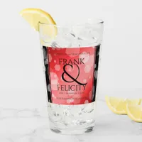 Elegant 40th 80th Ruby Wedding Anniversary Glass